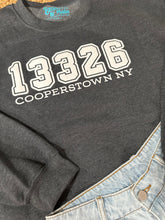 Load image into Gallery viewer, 13326 Cooperstown NY | Zip Code Crewneck Sweatshirt