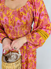 Load image into Gallery viewer, Long Sleeve Marigold Maxi Dress orange pink