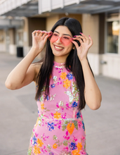 Load image into Gallery viewer, Delaney | Pink Sequin Halter Dress
