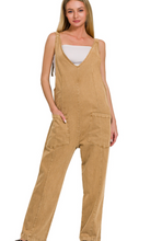 Load image into Gallery viewer, Katie Denim Overalls | Camel