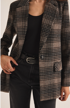 Load image into Gallery viewer, Kingston Relaxed Plaid Blazer | Latte