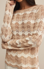 Load image into Gallery viewer, Azura Crochet Sweater | Panna Cotta