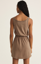 Load image into Gallery viewer, Keegan Knit Denim Mini Dress | Iced Coffee