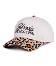 Load image into Gallery viewer, Blondes Have More Fun Hat | Cheetah