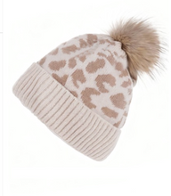 Load image into Gallery viewer, Bone | Cheetah Pom Beanie