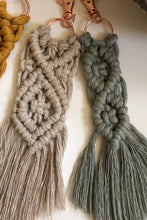 Load image into Gallery viewer, Macrame Fringe Keychain