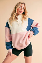 Load image into Gallery viewer, Sweater Glo Colorblock Pullover | Navy Pink