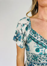 Load image into Gallery viewer, Dresses Annie Flutter Twist Front Teal Dress