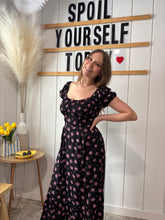 Load image into Gallery viewer, Dresses Elodie | Short Sleeve Ruffle Trim Midi Dress