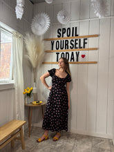 Load image into Gallery viewer, Dresses Elodie | Short Sleeve Ruffle Trim Midi Dress