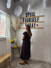 Load image into Gallery viewer, Dresses Elodie | Short Sleeve Ruffle Trim Midi Dress