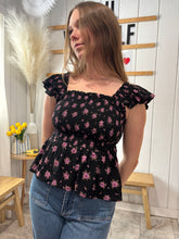 Load image into Gallery viewer, Tops Elodie | Smocked Bodice Top with Flutter Sleeve