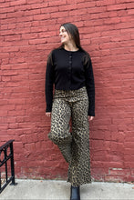 Load image into Gallery viewer, Denim Jessie Cheetah Denim | Stretch Wide Leg Pants
