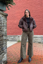 Load image into Gallery viewer, Denim Jessie Cheetah Denim | Stretch Wide Leg Pants