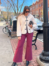Load image into Gallery viewer, Denim Jessie Wine Denim | Stretch Wide Leg Pants