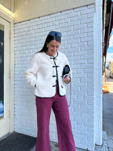 Load image into Gallery viewer, Denim Jessie Wine Denim | Stretch Wide Leg Pants