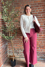 Load image into Gallery viewer, Denim Jessie Wine Denim | Stretch Wide Leg Pants
