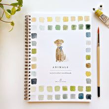 Load image into Gallery viewer, Animals watercolor workbook