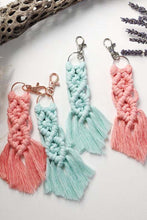 Load image into Gallery viewer, Macrame Fringe Keychain