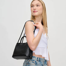 Load image into Gallery viewer, Blakely Woven Crossbody: Black