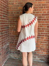Load image into Gallery viewer, Baseball In Stitches | Baseball White Dress