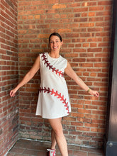 Load image into Gallery viewer, Baseball In Stitches | Baseball White Dress