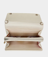 Load image into Gallery viewer, GRAND SLAM WALLET ON CHAIN CREAM | Betsy Johnson ⚾️
Score big with this baseball-themed GRAND SLAM WALLET ON CHAIN in CREAM! Crafted in cream with a sporty vibe, it features multiple card slots to keep your essentials organized and ready for game day. The crossbody chain design lets you keep your cards and cash secure while keeping your hands free. Perfect for fans who want to bring their love of the game everywhere they go.