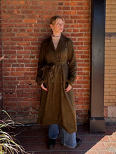 Load image into Gallery viewer, Coats & Jackets Cassidy | Olive Maxi Suede Trench Coat