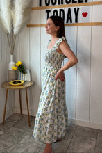 Load image into Gallery viewer, Dresses Agnes | Blue Floral Midi Dress