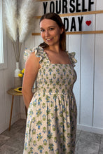 Load image into Gallery viewer, Dresses Agnes | Blue Floral Midi Dress