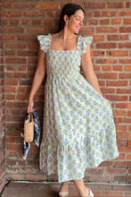 Load image into Gallery viewer, Dresses Agnes | Blue Floral Midi Dress
