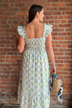 Load image into Gallery viewer, Dresses Agnes | Blue Floral Midi Dress