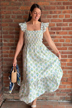 Load image into Gallery viewer, Dresses Agnes | Blue Floral Midi Dress