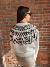 Load image into Gallery viewer, Sweater Tilly | Cream Fair Isle Yoke Crew Neck Knit Pullover
