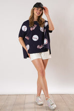 Load image into Gallery viewer, Baseball Baseball Sequin Tee | Navy