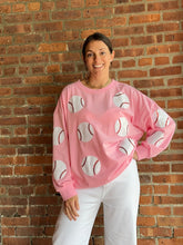 Load image into Gallery viewer, Baseball Sequin Baseball Shirt | Pink