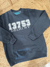 Load image into Gallery viewer, Graphic Apparel 13753 Delhi NY | Zip Code Crewneck Sweatshirt