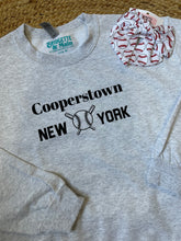 Load image into Gallery viewer, Graphic Baseball Cooperstown | Grey Crewneck Sweatshirt