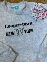 Load image into Gallery viewer, Graphic Baseball Cooperstown | Grey Crewneck Sweatshirt