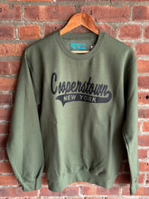 Load image into Gallery viewer, Graphic Baseball Cooperstown NY Classic | Green Crewneck Graphic Sweatshirt