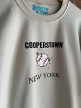 Load image into Gallery viewer, Graphic Baseball Cooperstown Star Baseball | Beige Crewneck Sweatshirt
