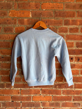 Load image into Gallery viewer, Graphic Baseball Pink Puff Baseball Heart | Youth Blue Sweatshirt