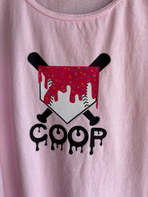 Load image into Gallery viewer, Graphic Baseball Strawberry Ice Cream Drip | Pink Graphic Tank