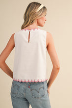 Load image into Gallery viewer, Polly | Floral Embroidery Scalloped Tank
