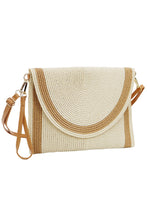 Load image into Gallery viewer, Bags Boho Paper Straw Beach Front Flap Clutch Bag