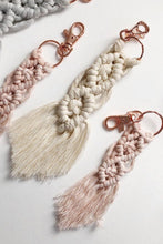 Load image into Gallery viewer, Macrame Fringe Keychain