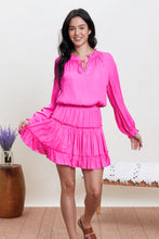 Load image into Gallery viewer, Making Waves | Pink Tiered Mini Dress