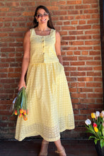 Load image into Gallery viewer, Bottoms Everly | Eyelet Midi Skirt in Lemon