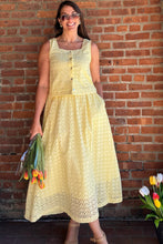 Load image into Gallery viewer, Bottoms Everly | Eyelet Midi Skirt in Lemon