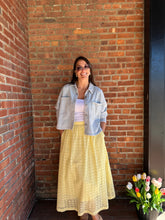 Load image into Gallery viewer, Bottoms Everly | Eyelet Midi Skirt in Lemon